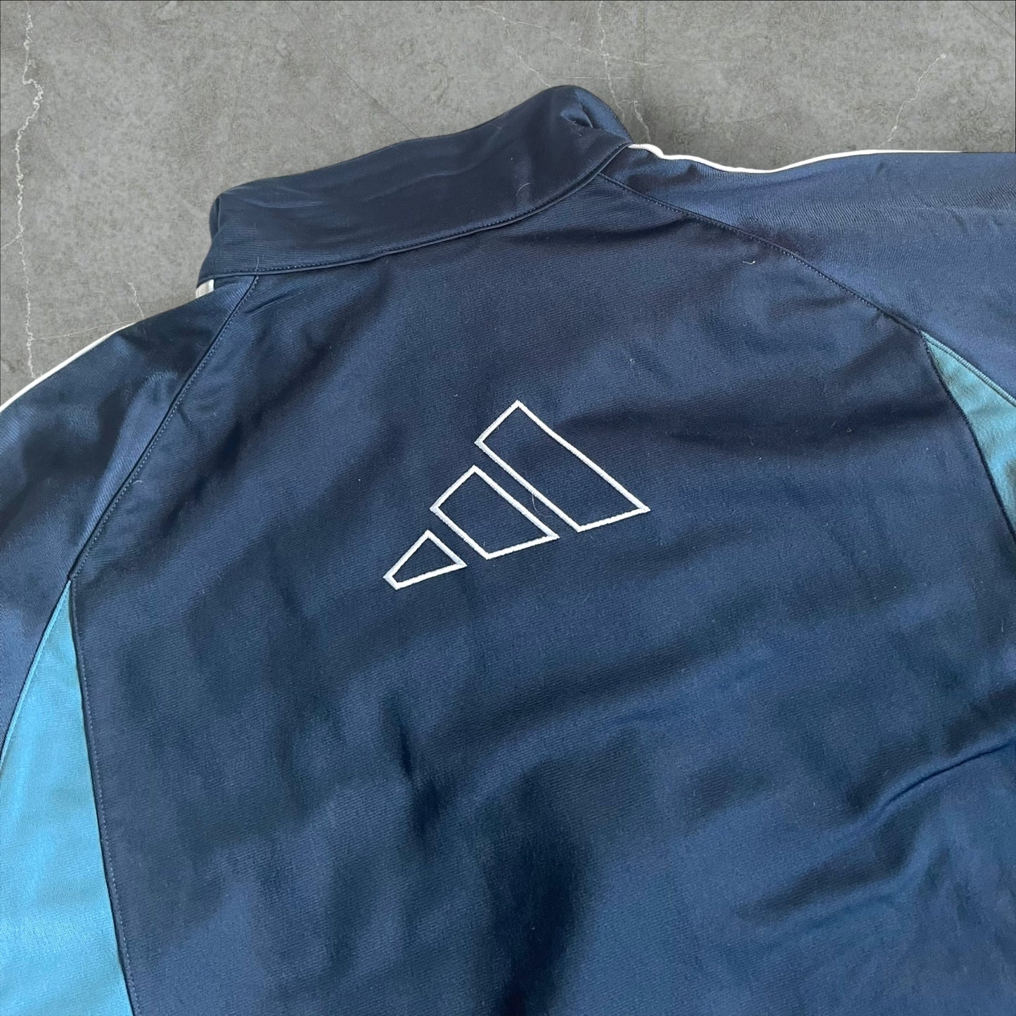 Adidas 3-Stripes Track Suit – Navy & Teal – Vintage 2000s (S)