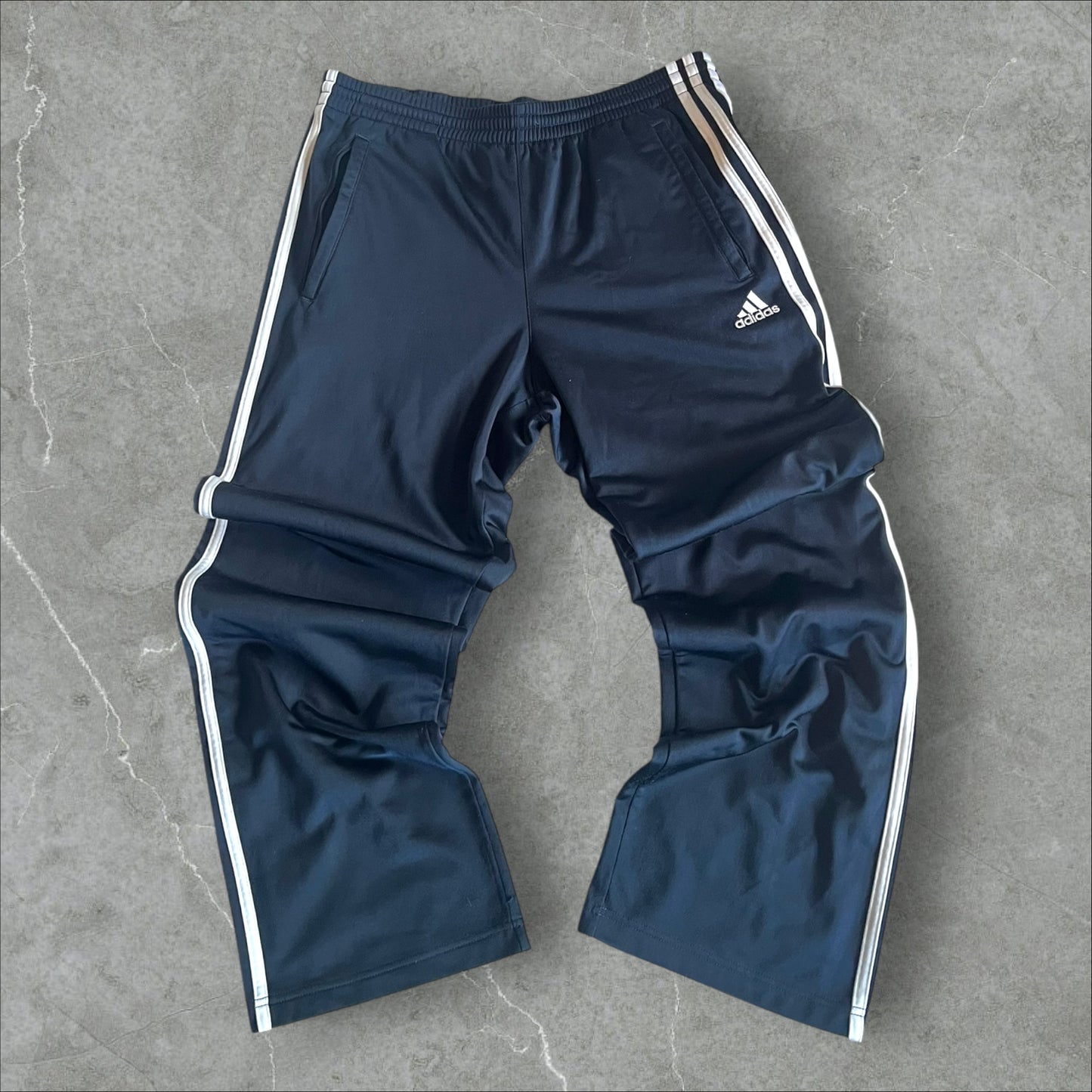 Adidas 3-Stripes Track Suit – Navy & Teal – Vintage 2000s (S)