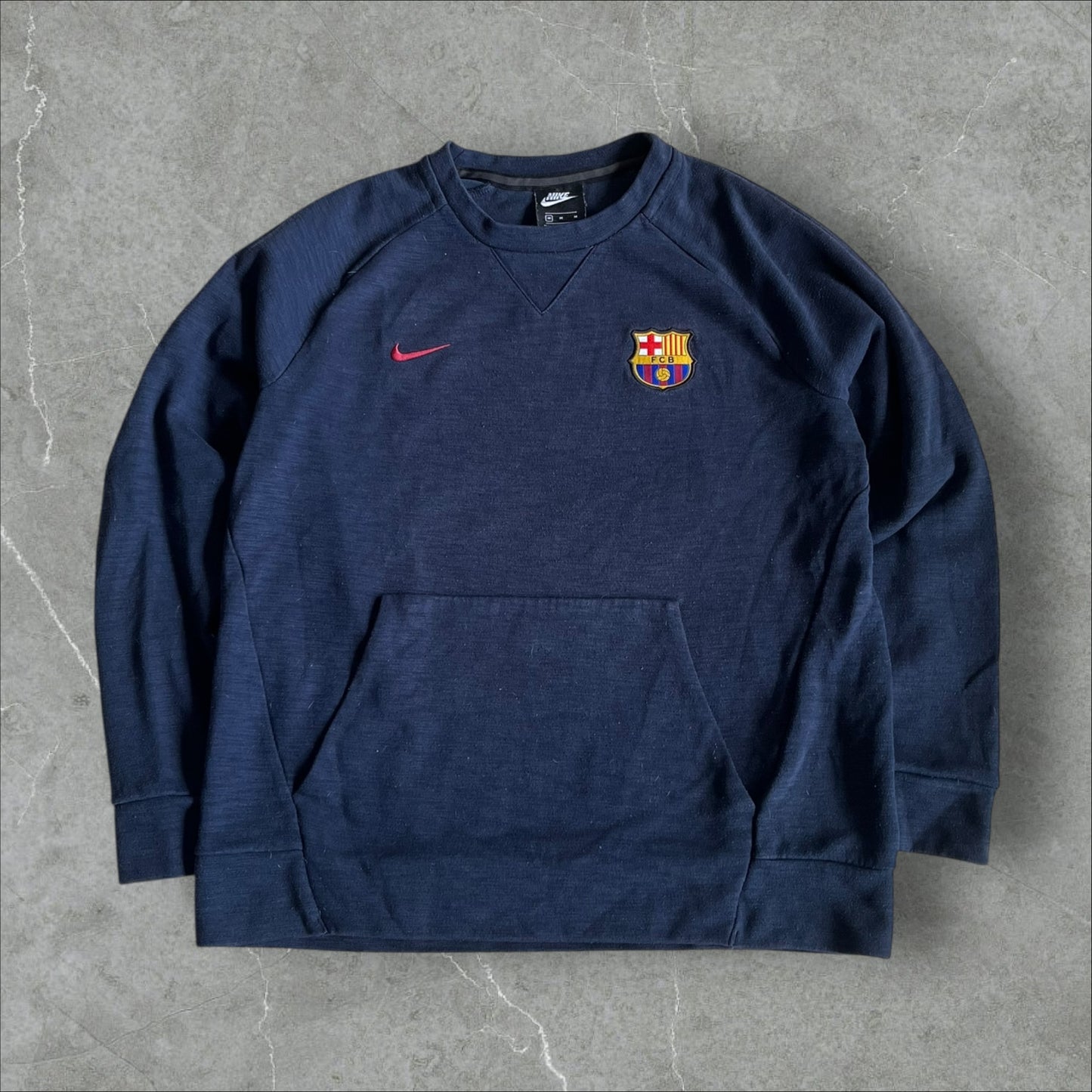 Nike FC Barcelona Crew (navy, crest) — 2016–2019 (M)