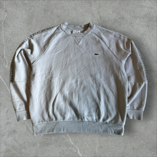 Lacoste Logo-Tape Crew (light grey) — 2012–2018 (L)