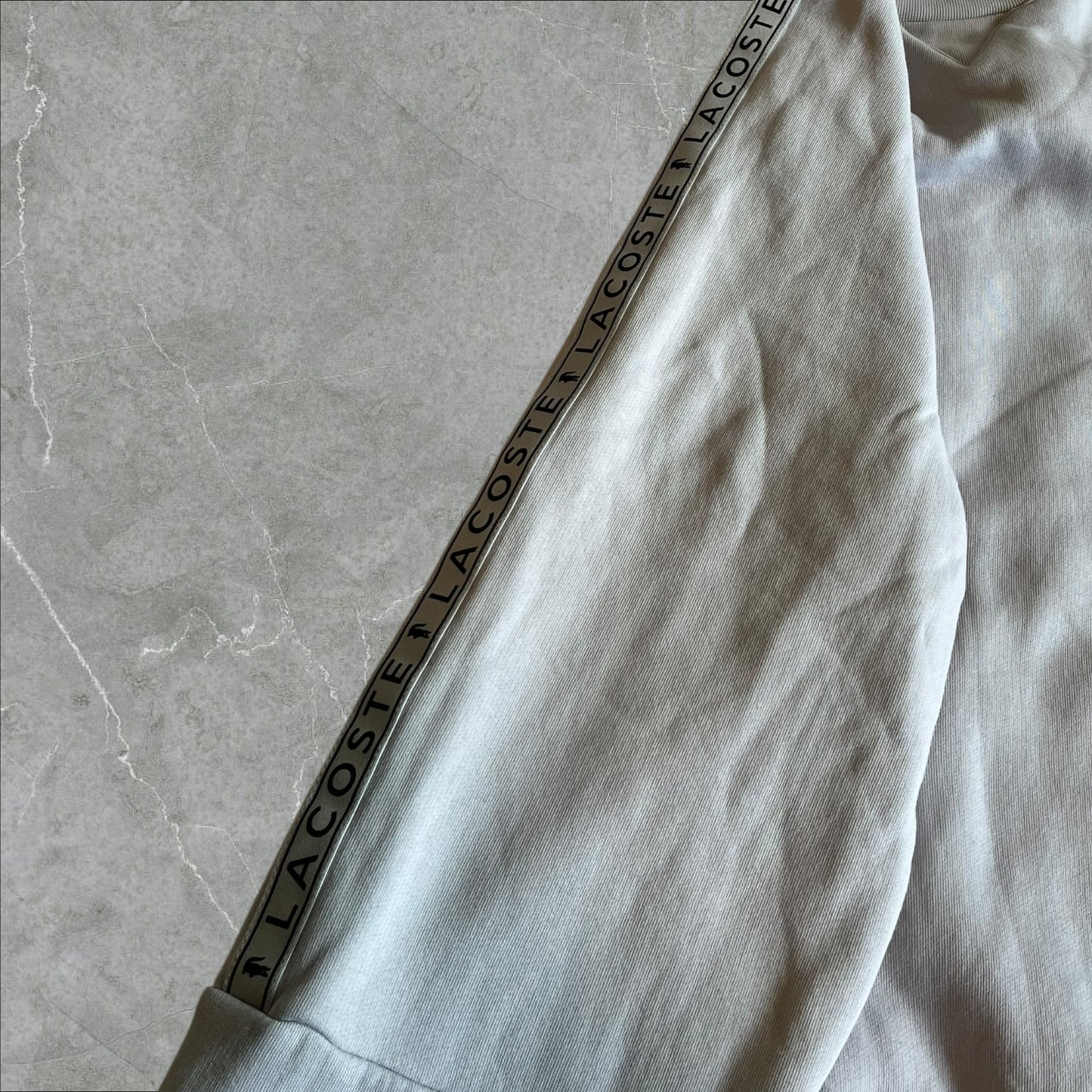 Lacoste Logo-Tape Crew (light grey) — 2012–2018 (L)