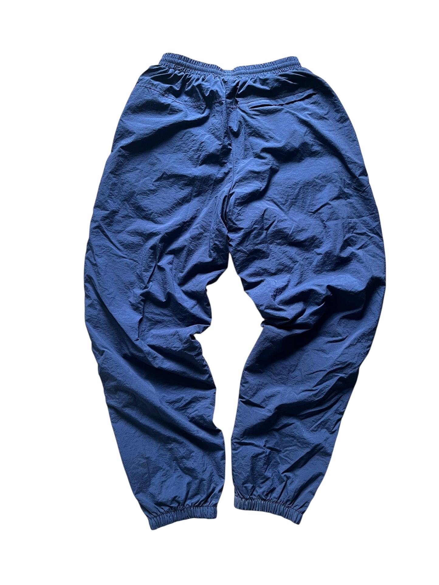 Nike Vintage Nylon Trainingshose – Crinkle Look – Navy – ca. 2000 (L)