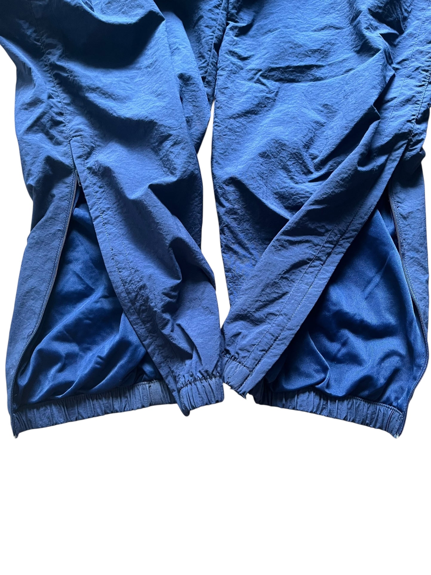 Nike Vintage Nylon Trainingshose – Crinkle Look – Navy – ca. 2000 (L)