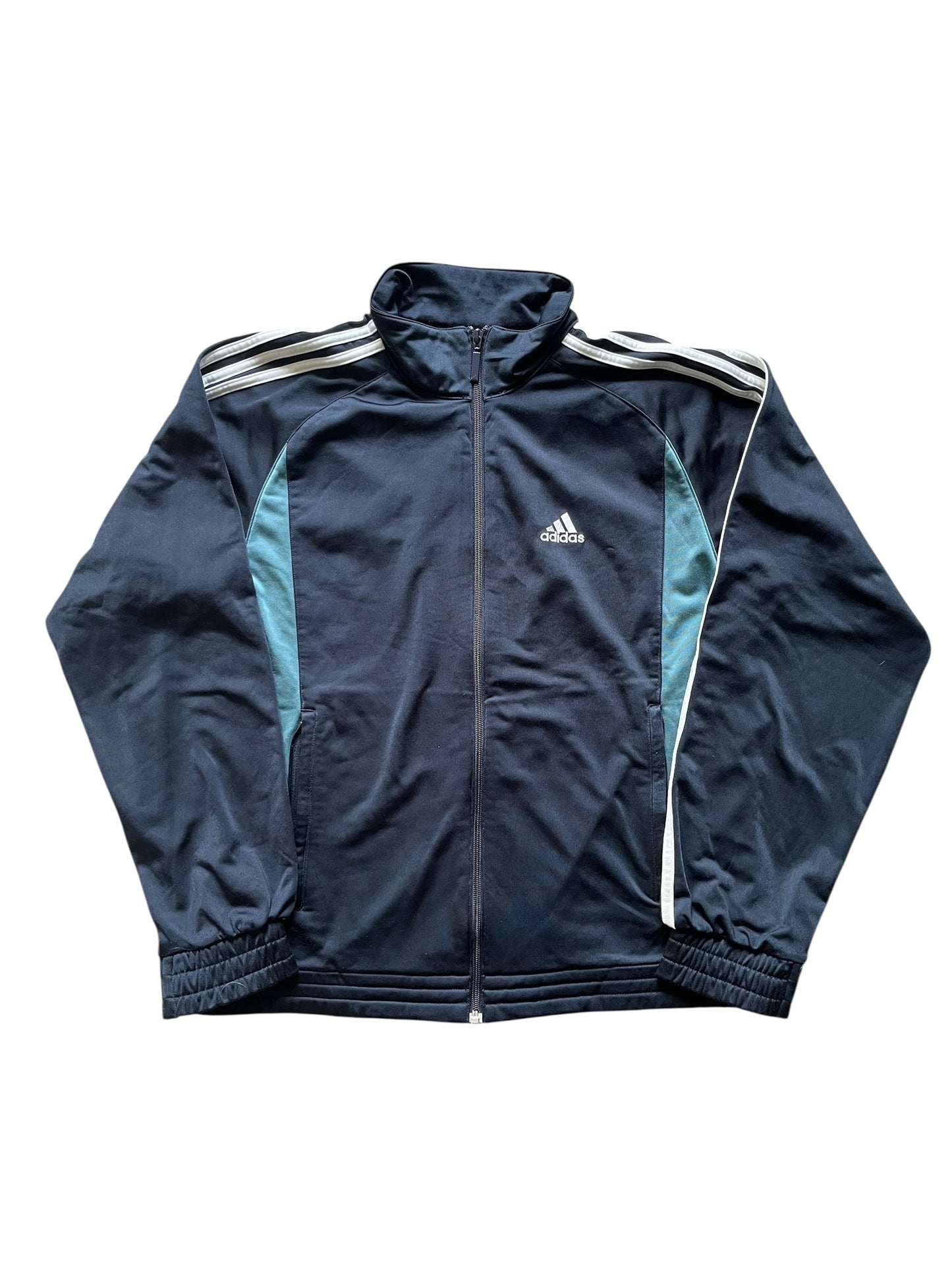 Adidas 3-Stripes Track Suit – Navy & Teal – Vintage 2000s (S)