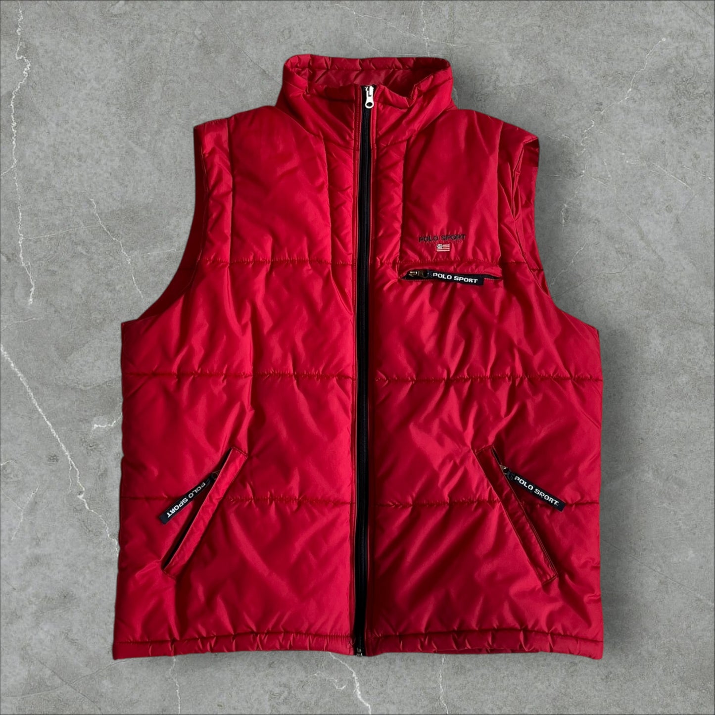 Polo Sport Ralph Lauren Puffer Gilet (red) — 1996–2000 (M)
