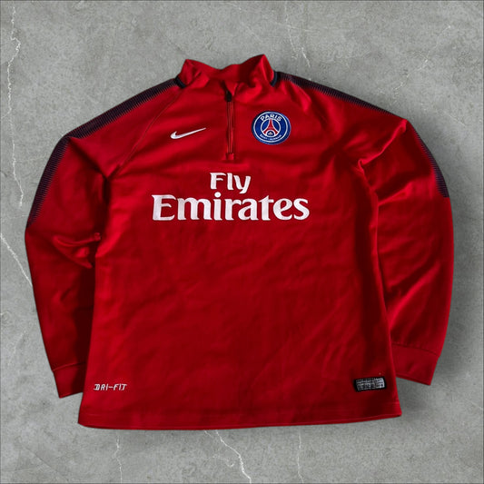 PSG Nike Tracksuit (red top/navy pants) — 2016–2018 (M)