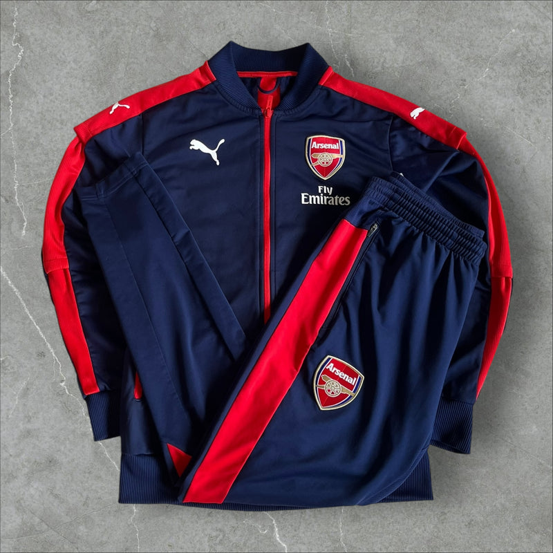 Arsenal Puma Tracksuit (navy/red) — 2014–2018 (S)
