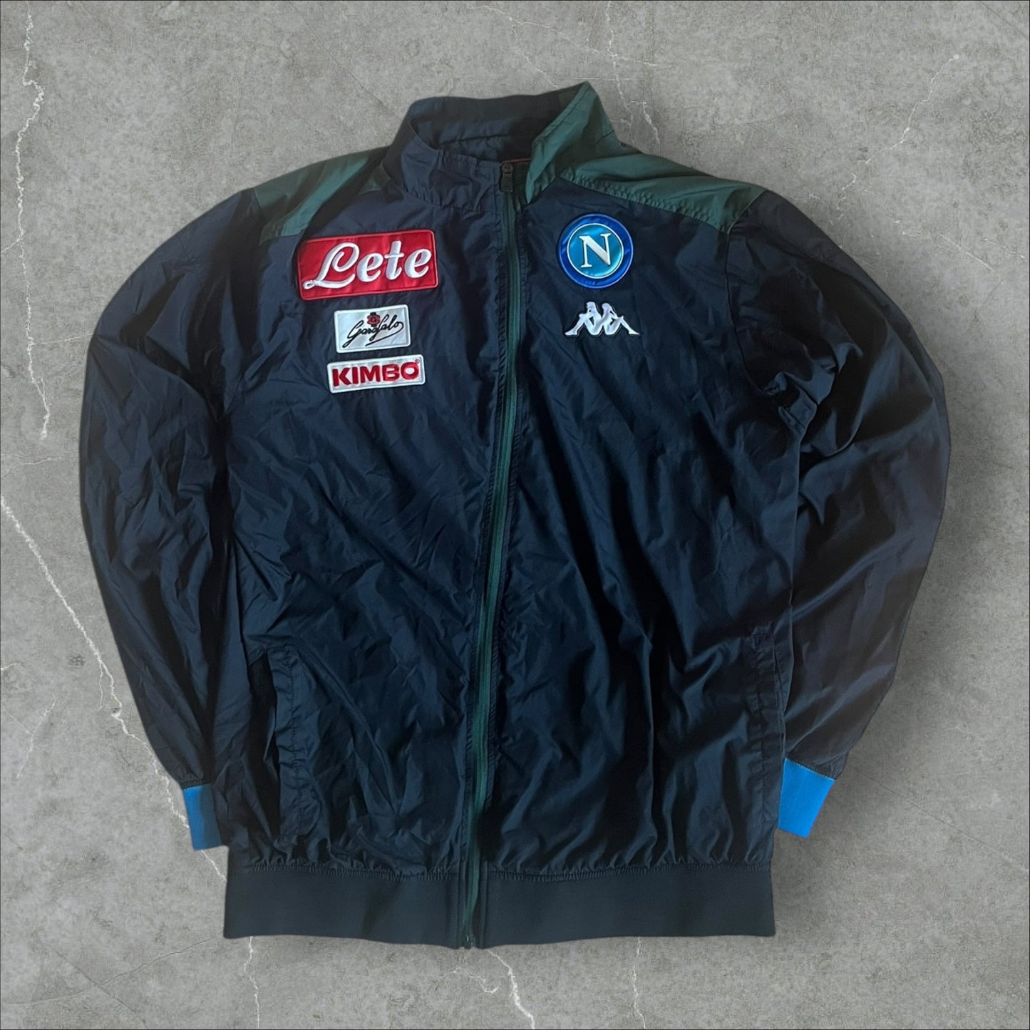 SSC Napoli Kappa Sponsors Tracksuit (navy/green)  (XL)