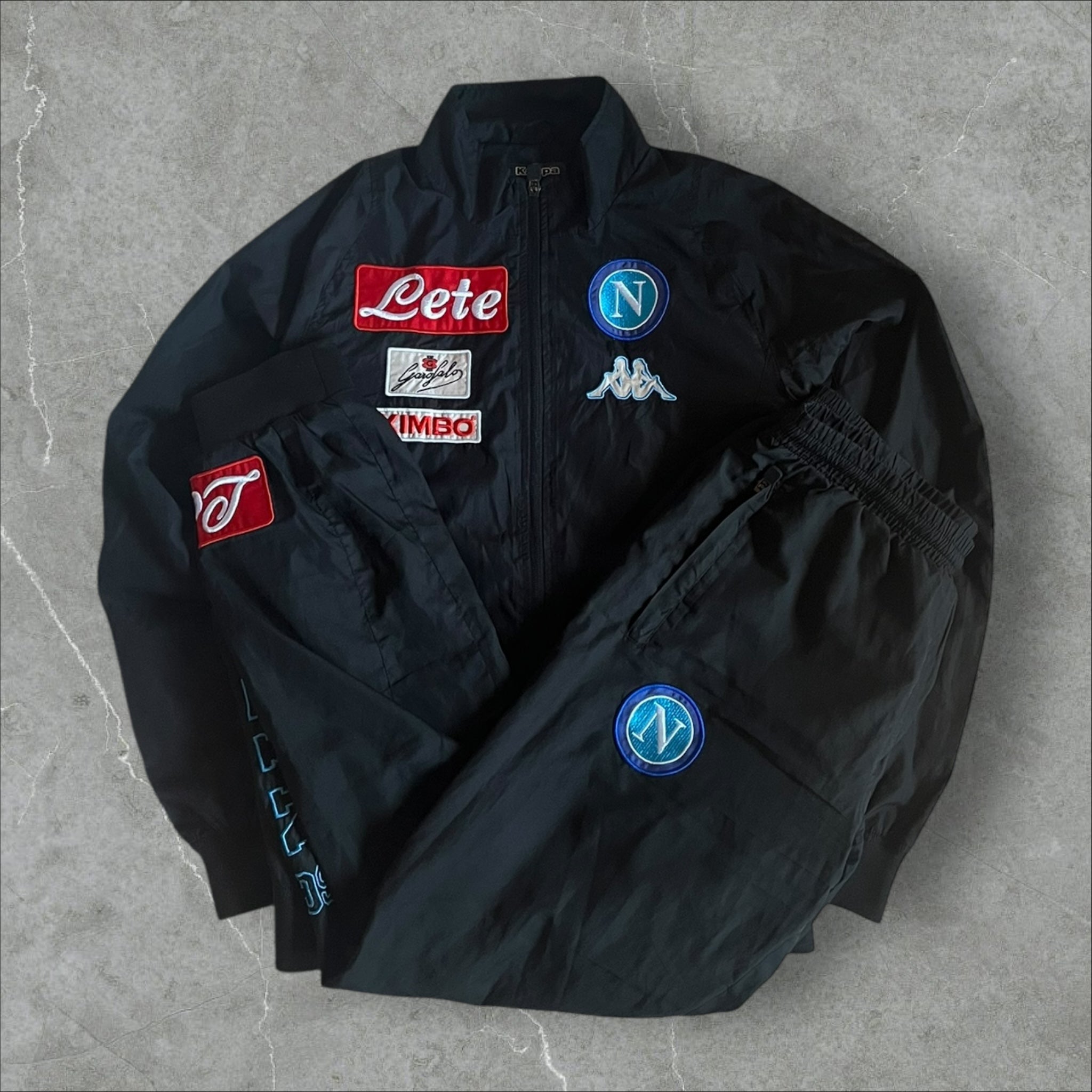 SSC Napoli Kappa Sponsors Tracksuit (black) (S) – DK Vintage