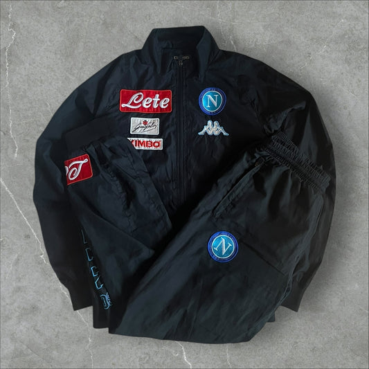 SSC Napoli Kappa Sponsors Tracksuit (black) (S)