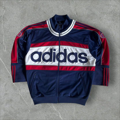 Adidas Spell-Out Track Jacket (navy/red/white) — 2000–2003 (M)
