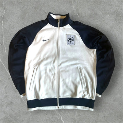 France Nike Track Jacket (white/navy) — 2006–2008 (M)