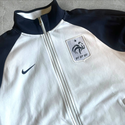 France Nike Track Jacket (white/navy) — 2006–2008 (M)