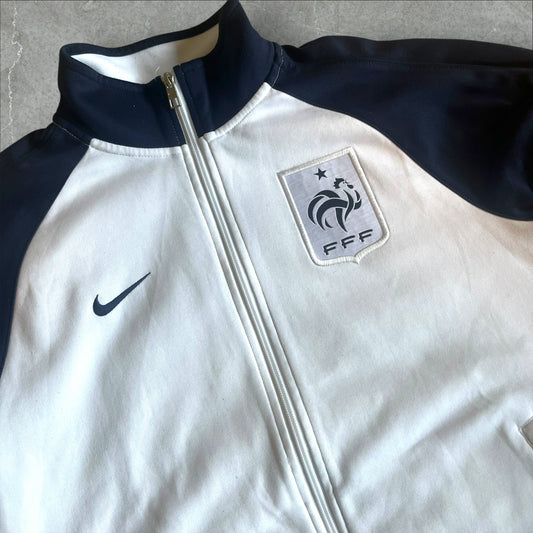 France Nike Track Jacket (white/navy) — 2006–2008 (M)