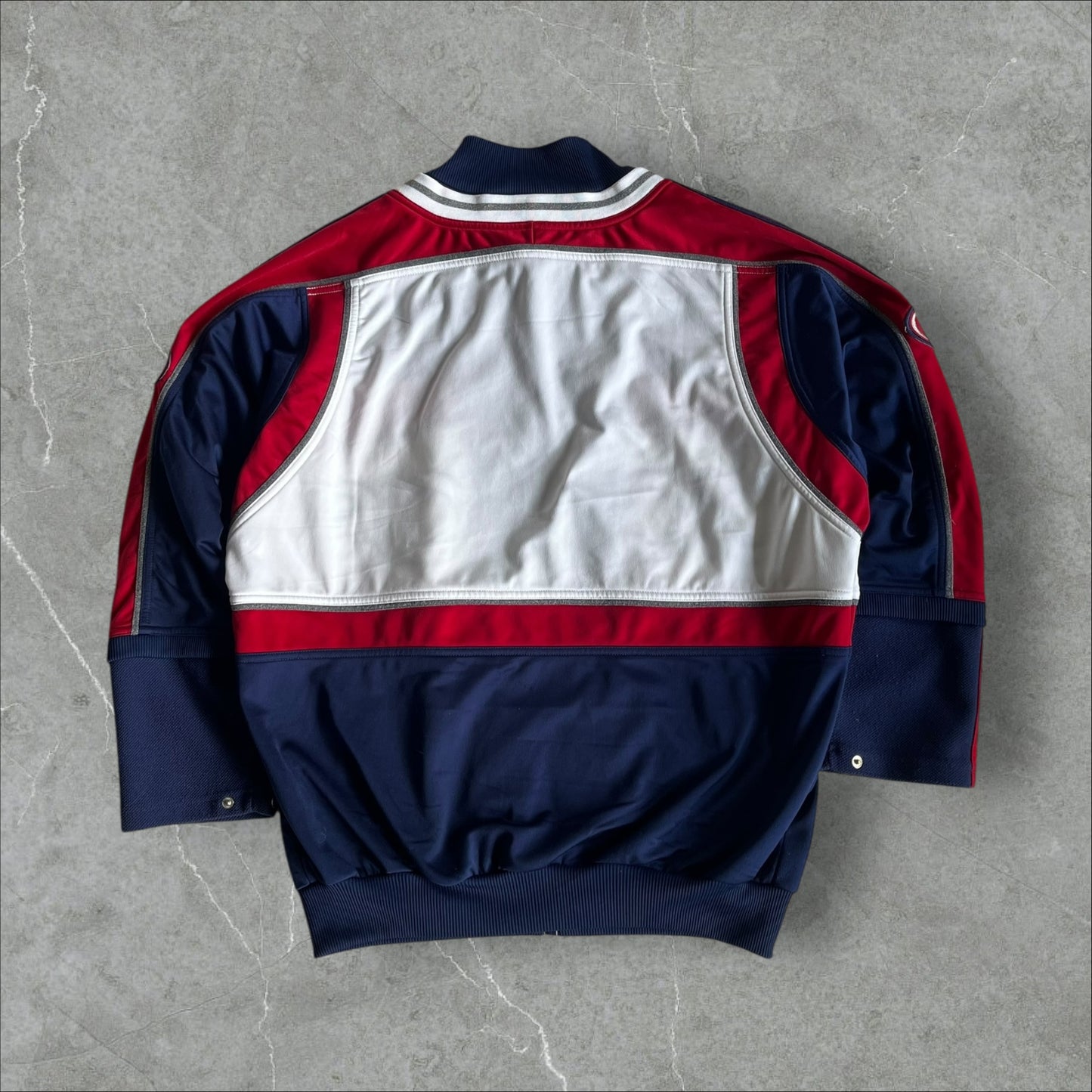 Adidas Spell-Out Track Jacket (navy/red/white) — 2000–2003 (M)