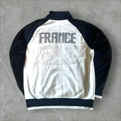 France Nike Track Jacket (white/navy) — 2006–2008 (M)