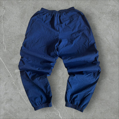 Nike Vintage Nylon Trackpants – Crinkle Look – Navy – ca. 2000 (L)