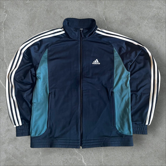 Adidas 3-Stripes Track Suit – Navy & Teal – Vintage 2000s (S)