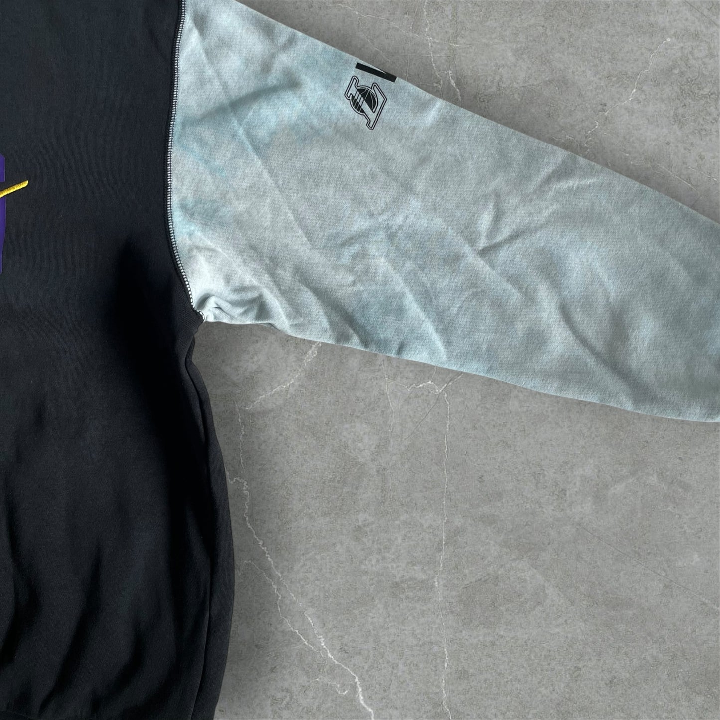 Nike x Lakers Crewneck (black, purple/yellow script) — 2010s (M)