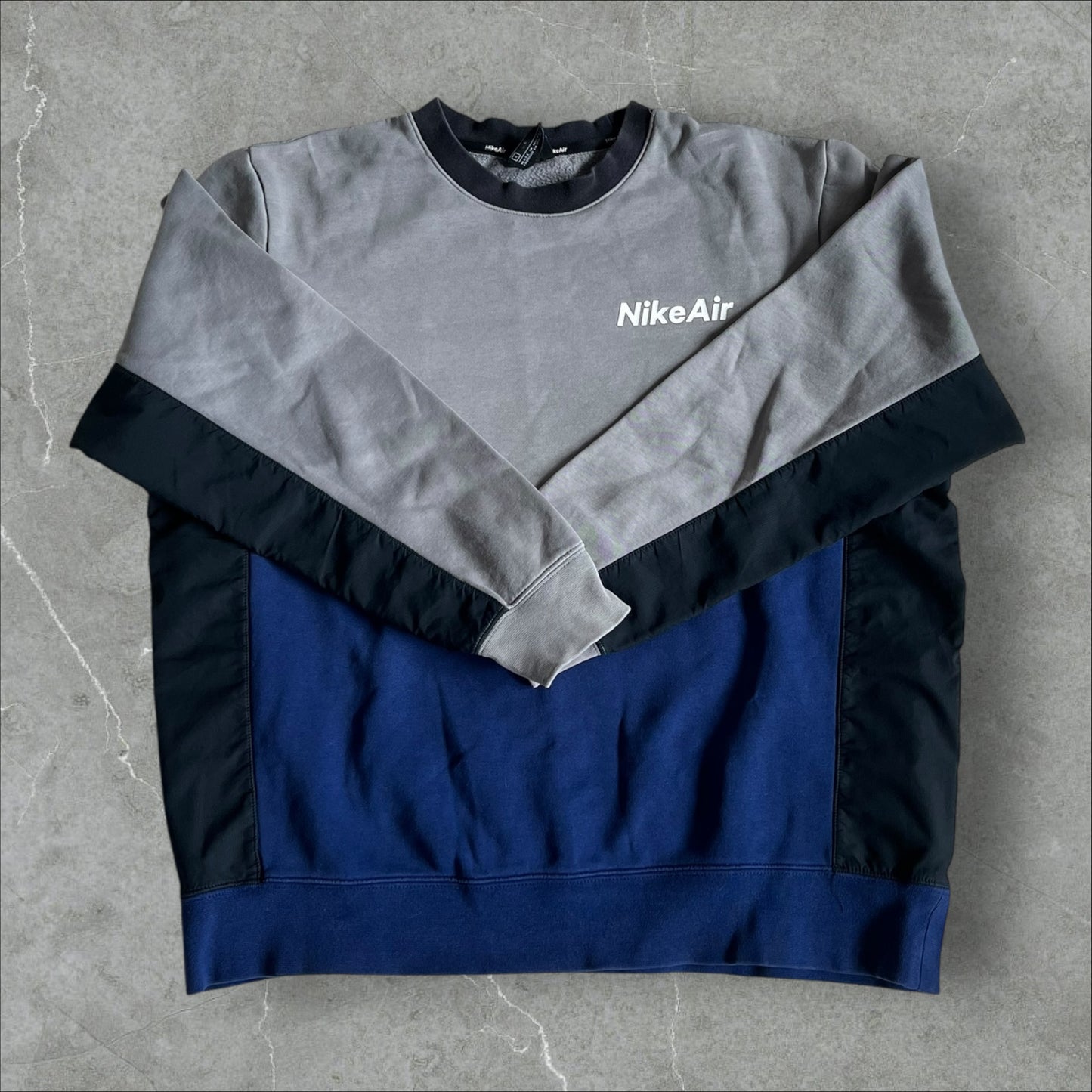 Nike Air Colorblock Crew (grey/navy) — 2014–2019 (L)