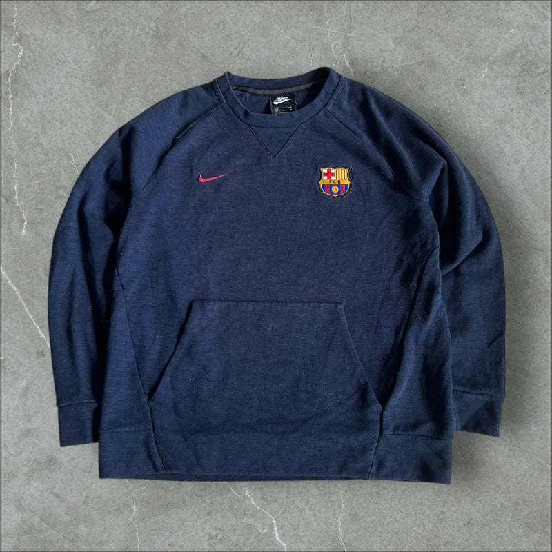 Nike FC Barcelona Crew (navy, crest) — 2016–2019 (M)