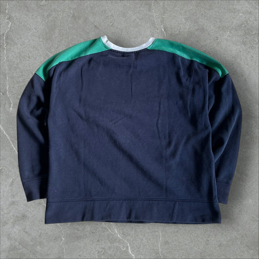 Nike Air Colorblock Crew (grey/navy/green) — 2014–2018 (L)