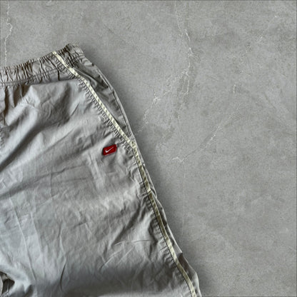 Nike Nylon Track Pants (grey, red tab) — 2003–2006 (M)