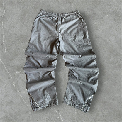 Nike Nylon Track Pants (grey, red tab) — 2003–2006 (M)