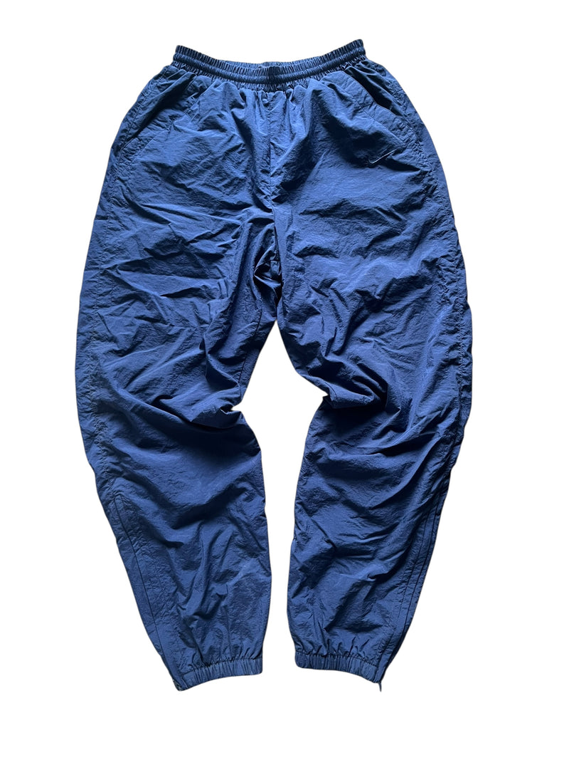 Nike Vintage Nylon Trainingshose – Crinkle Look – Navy – ca. 2000 (L)