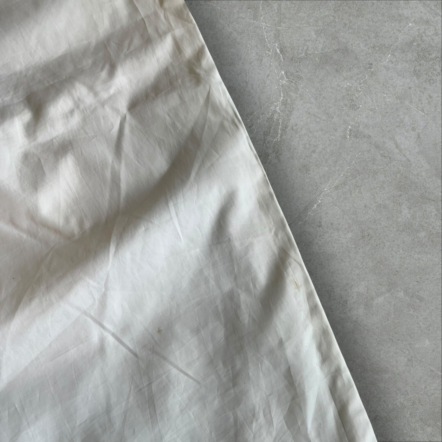 Vintage Nylon Track Pants (ivory/black side stripe) — 1998–2003 (M)