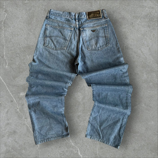 Armani Jeans Denim (light wash, AJ eagle) — 1995–2005 (M)