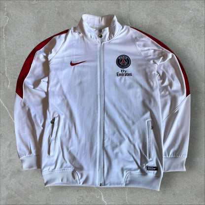 PSG Nike Track Jacket (white/red, Fly Emirates) — 2013–2016 (M)