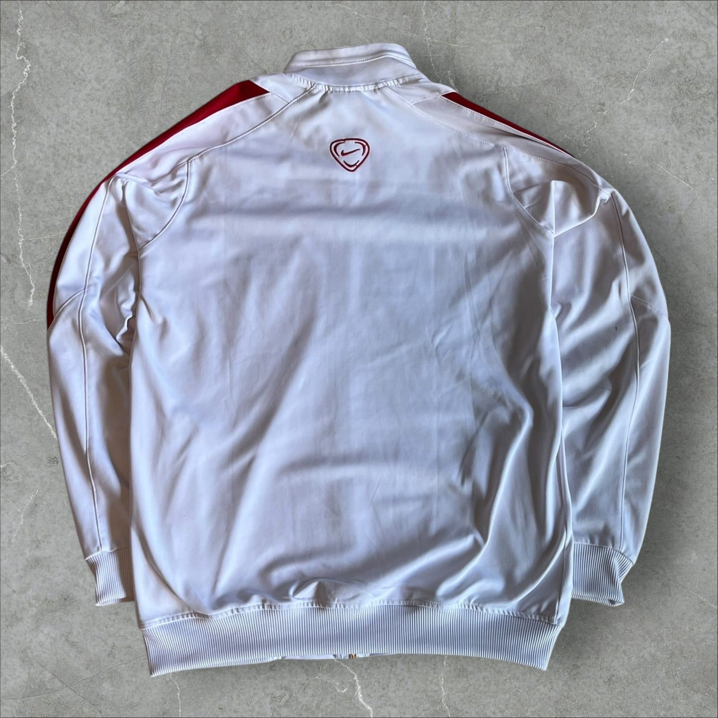 PSG Nike Track Jacket (white/red, Fly Emirates) — 2013–2016 (M)