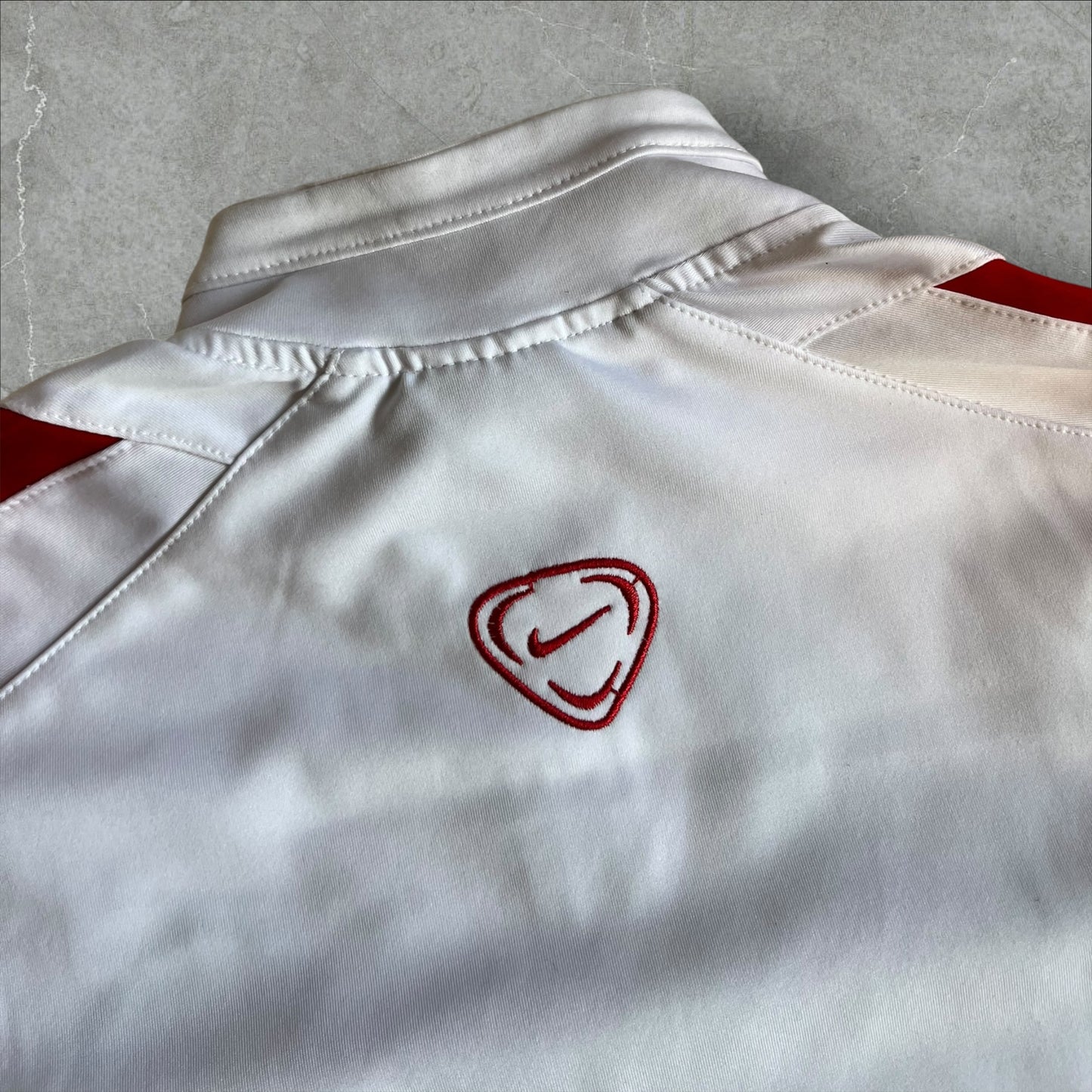 PSG Nike Track Jacket (white/red, Fly Emirates) — 2013–2016 (M)