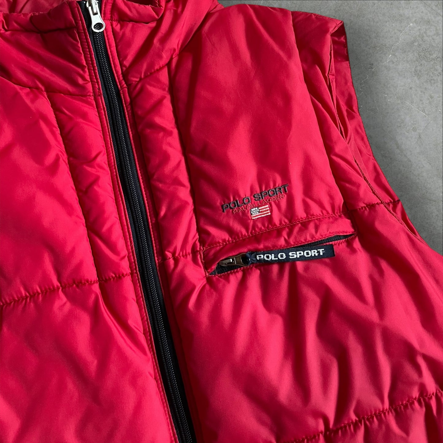 Polo Sport Ralph Lauren Puffer Gilet (red) — 1996–2000 (M)