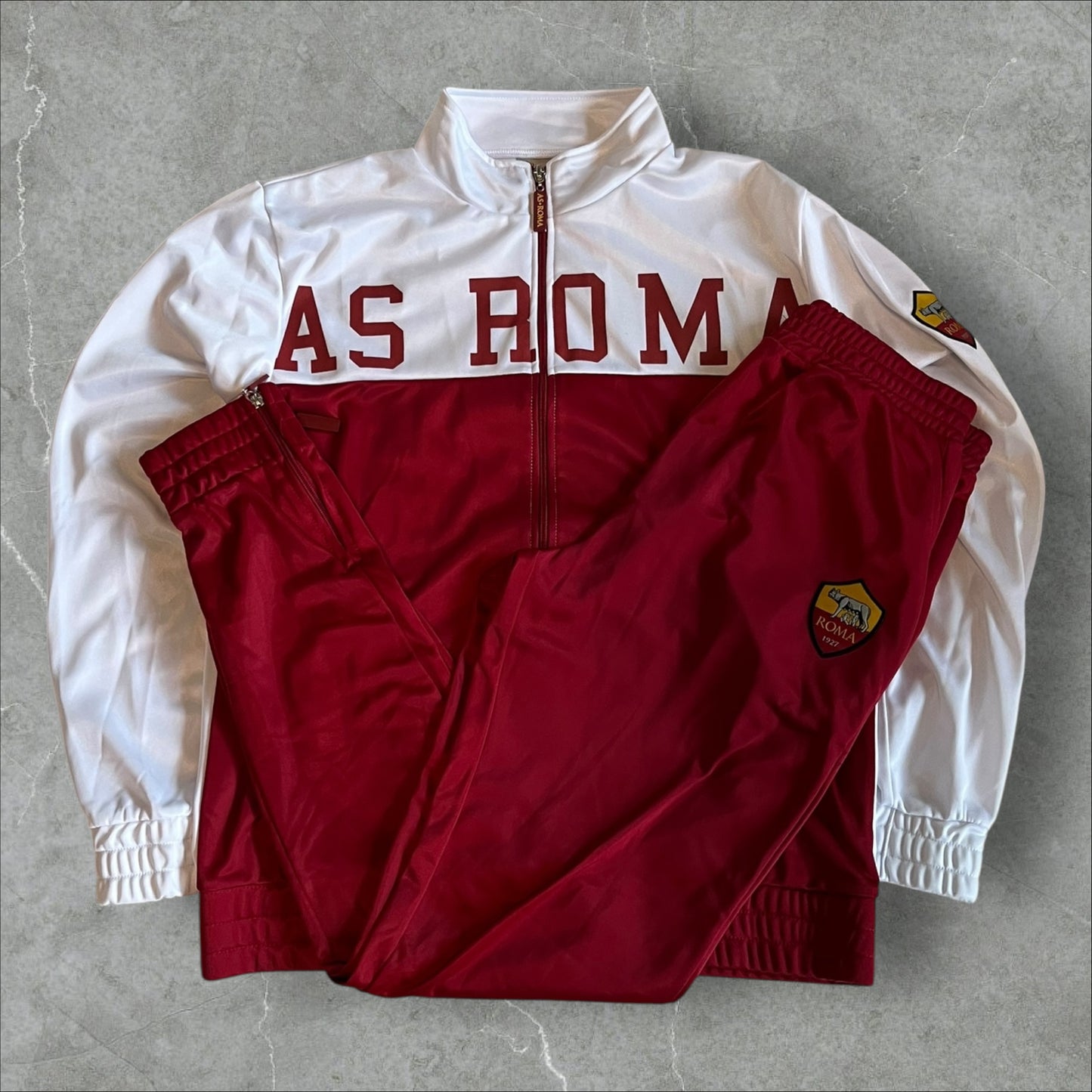 AS Roma Tracksuit Set (white/red) — 2007–2011 (L)