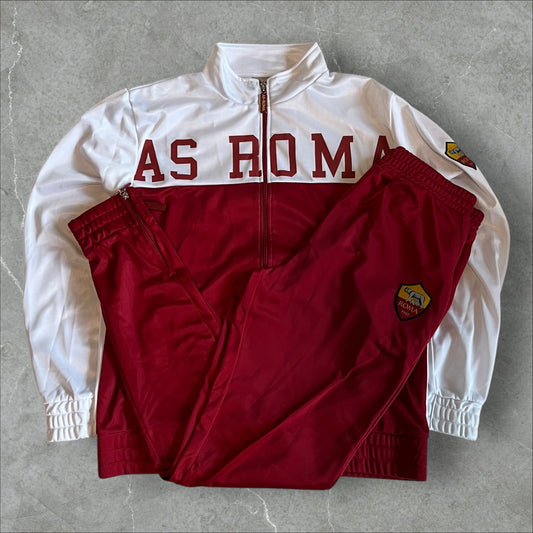 AS Roma Tracksuit Set (white/red) — 2007–2011 (L)