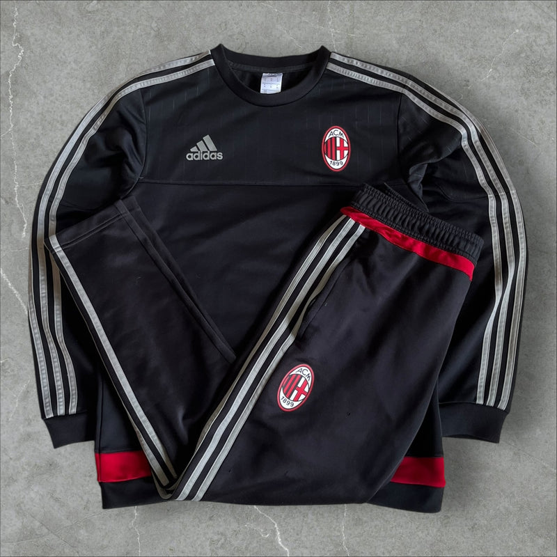 AC Milan adidas 3-Stripes Tracksuit (black) — 2010–2014 (M)