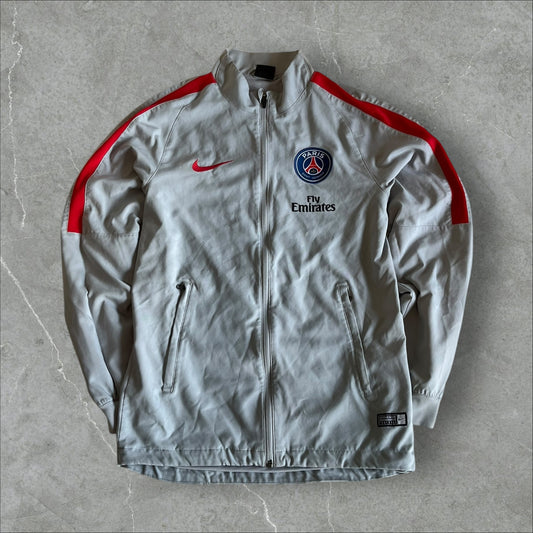 PSG Nike Tracksuit (grey/red, Fly Emirates) — 2013–2015 (S)