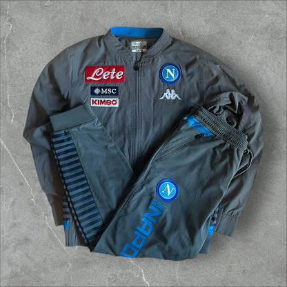 SSC Napoli Kappa Sponsors Tracksuit (grey/blue) (L)