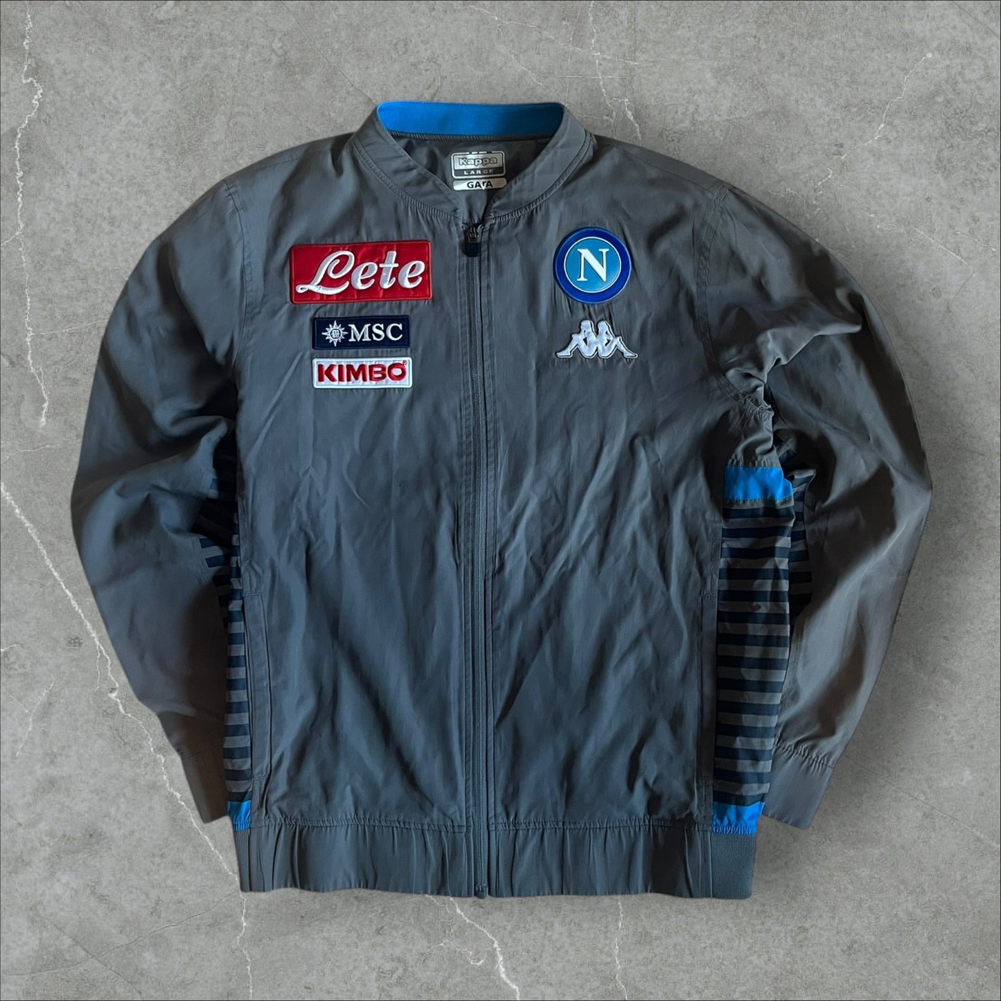 SSC Napoli Kappa Sponsors Tracksuit (grey/blue) (L)