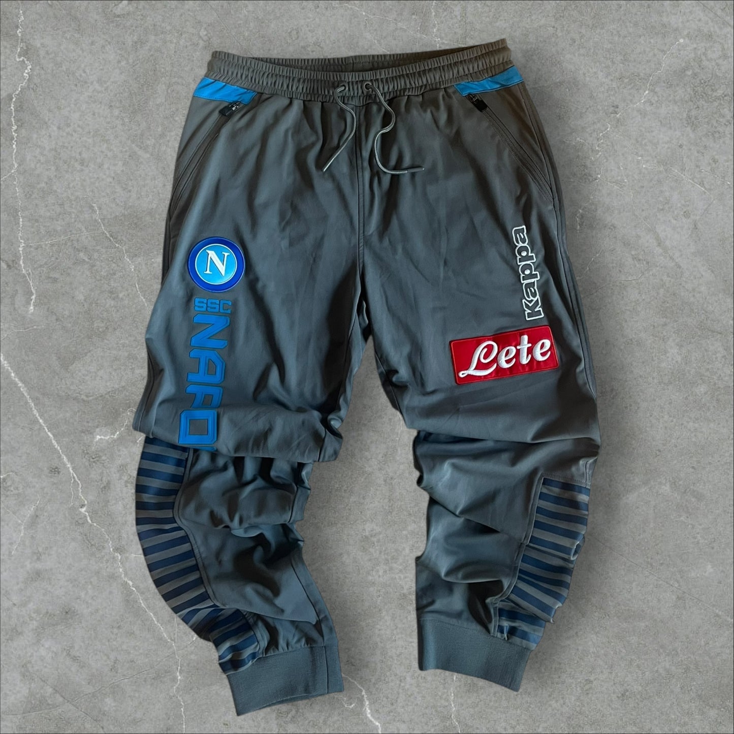 SSC Napoli Kappa Sponsors Tracksuit (grey/blue) (L)